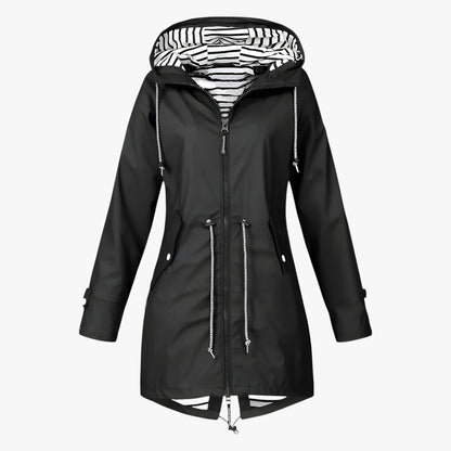 Beatrice | Waterproof parka - adjustable fit with striped hood lining