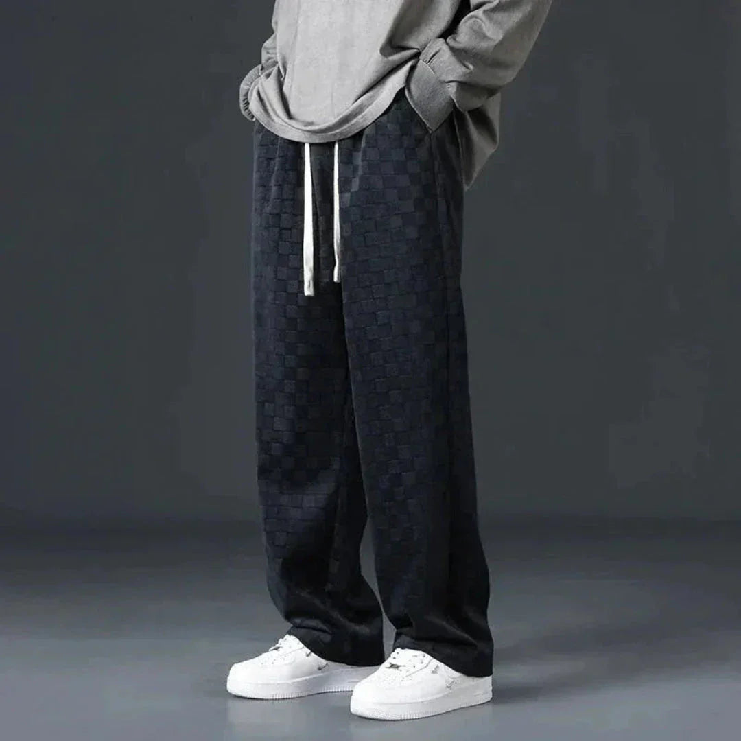 Luca Checkered Corduroy Joggers
