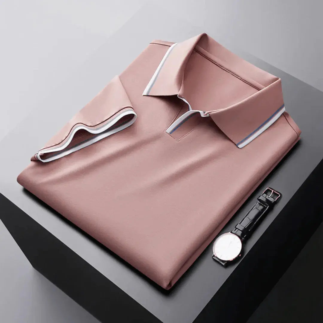 Luca Romano Signature Polo Shirt with Contrast Collar Trim, Premium Fabric, Modern Elegant Fit by TrendAura