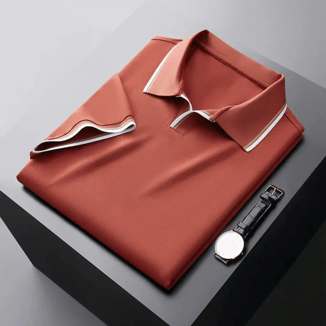 Luca Romano Signature Polo Shirt with Contrast Collar Trim, Premium Fabric, Modern Elegant Fit by TrendAura
