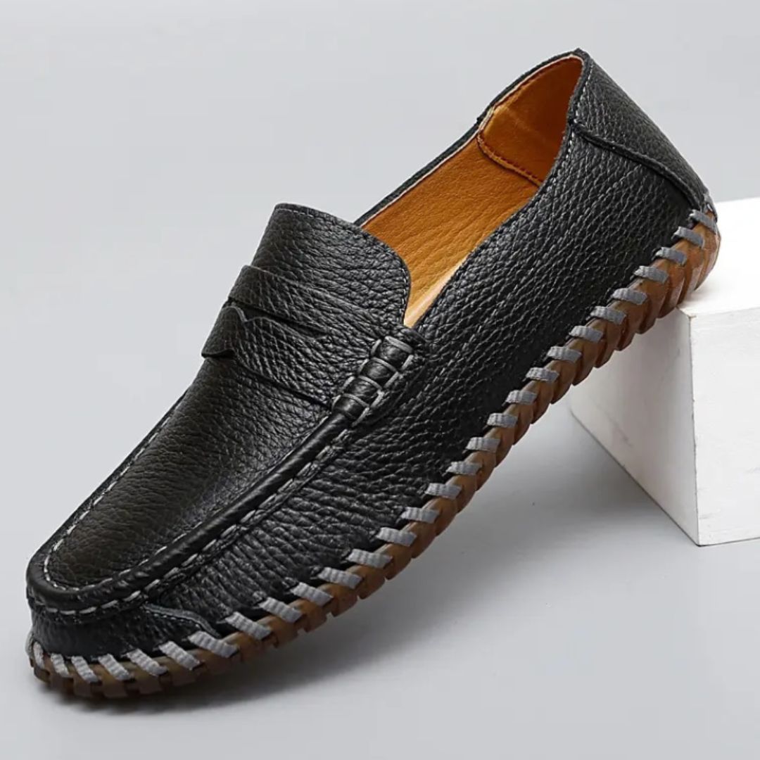 Lucien Luxe Loafers For Men Leather Slip On Shoes Soft Leather Finish Lightweight Breathable Everyday Dress
