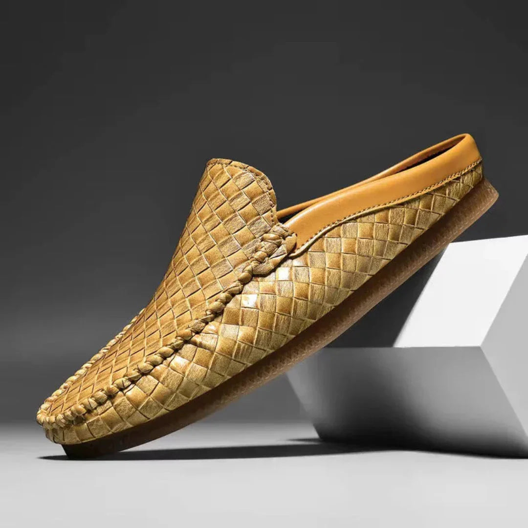 Luka Handwoven Leather Mules