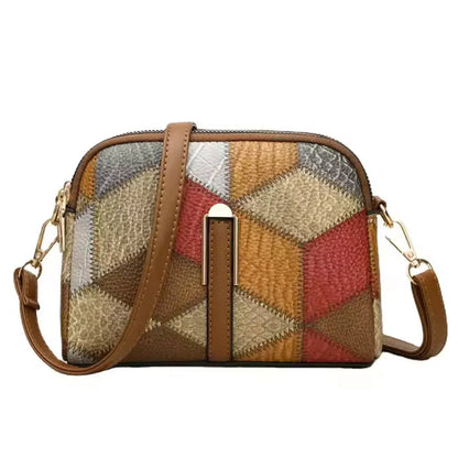 TrendAura Gail Crossbody Bag - Geometric Print Faux Leather for Chic Everyday Carry