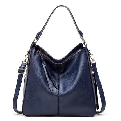 Leather Hobo Handbag For Women Soft Genuine Leather Spacious Versatile Everyday Carry