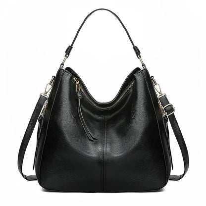 Leather Hobo Handbag For Women Soft Genuine Leather Spacious Versatile Everyday Carry