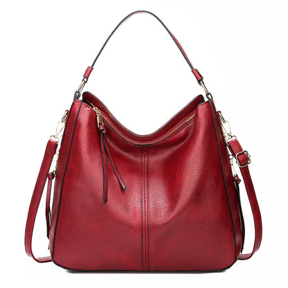 Leather Hobo Handbag For Women Soft Genuine Leather Spacious Versatile Everyday Carry