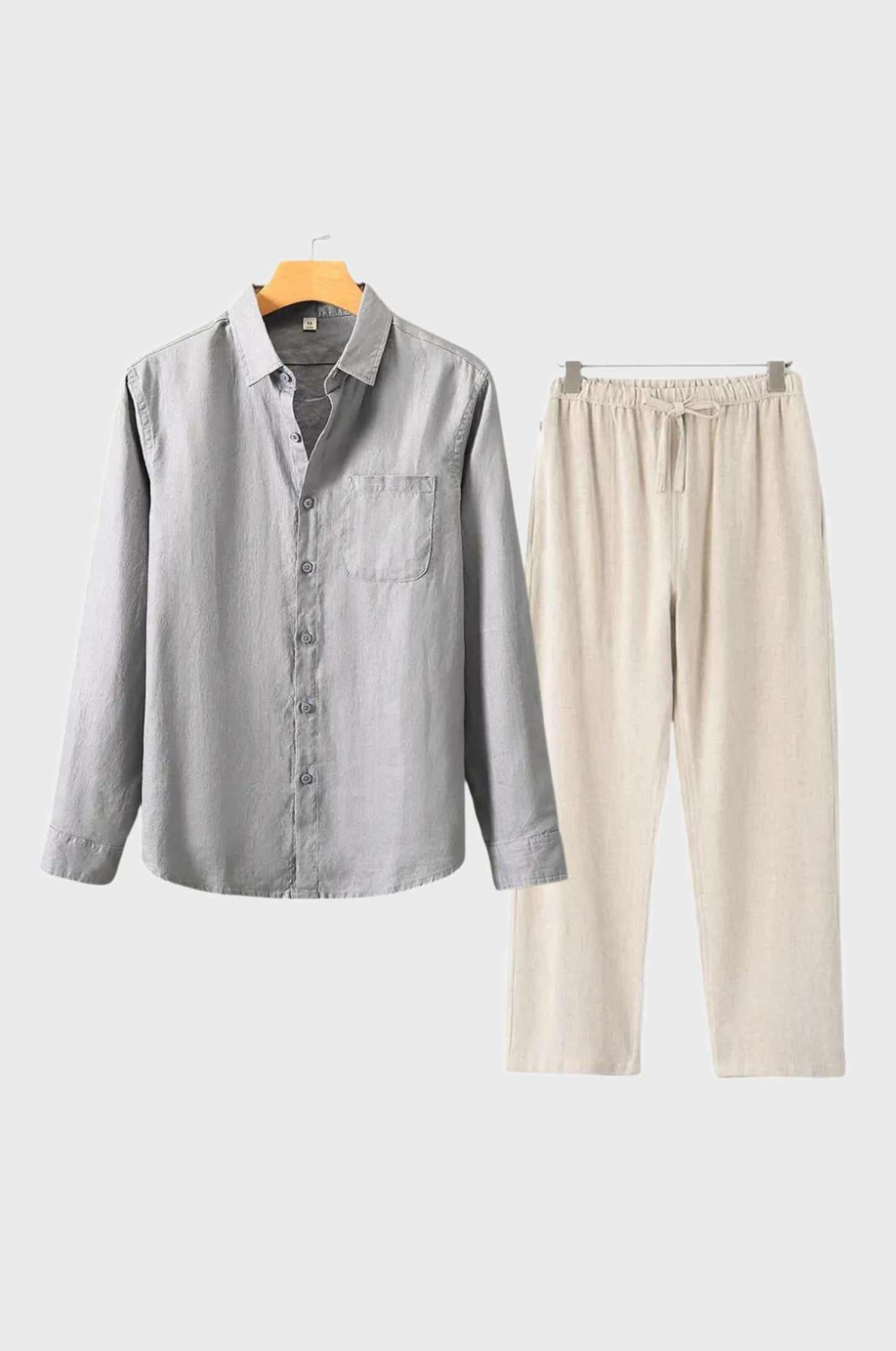 Max Mens Linen Set Breathable Lightweight Summer Essential With Modern Design For Men