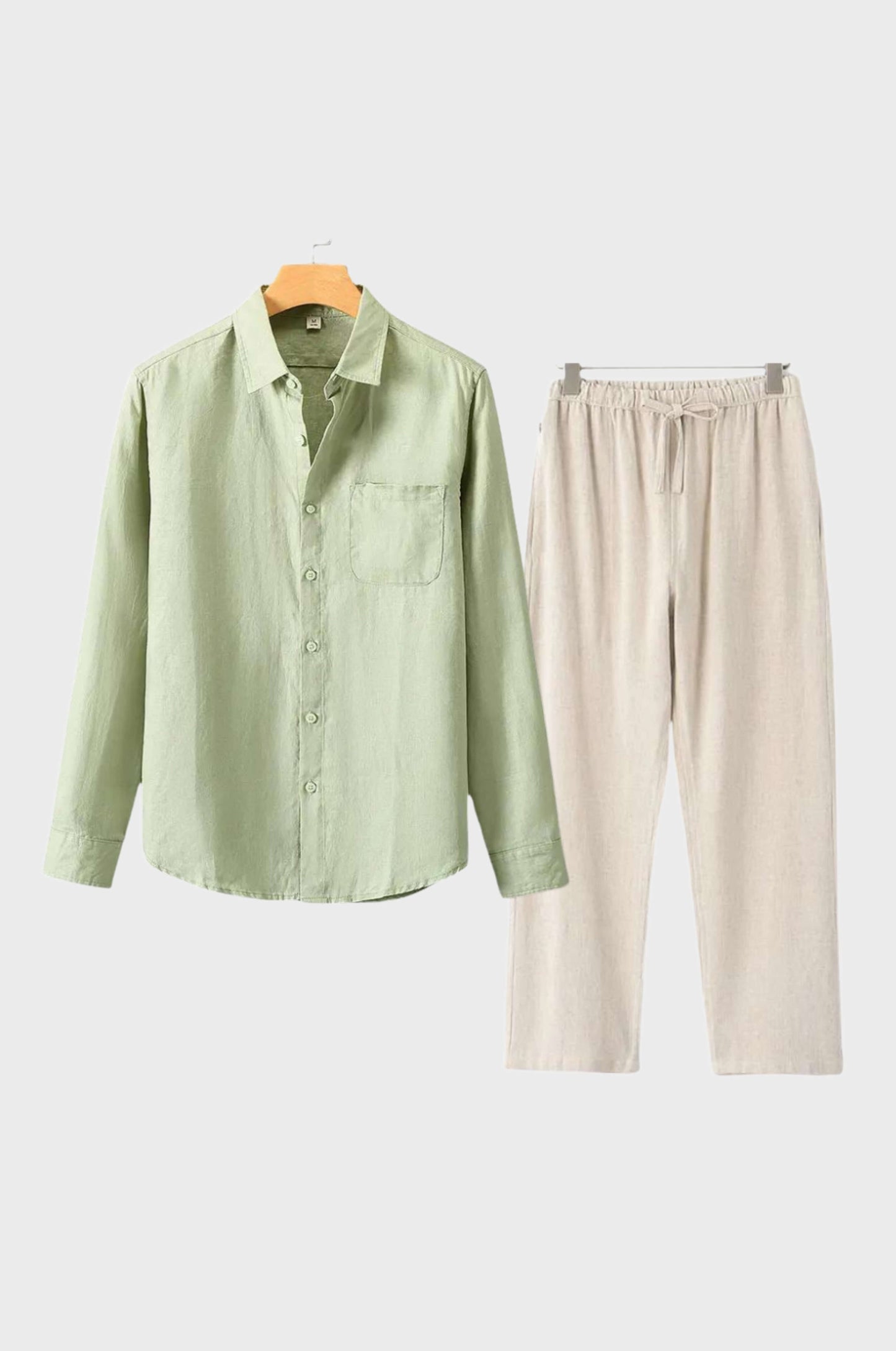 Max Mens Linen Set Breathable Lightweight Summer Essential With Modern Design For Men