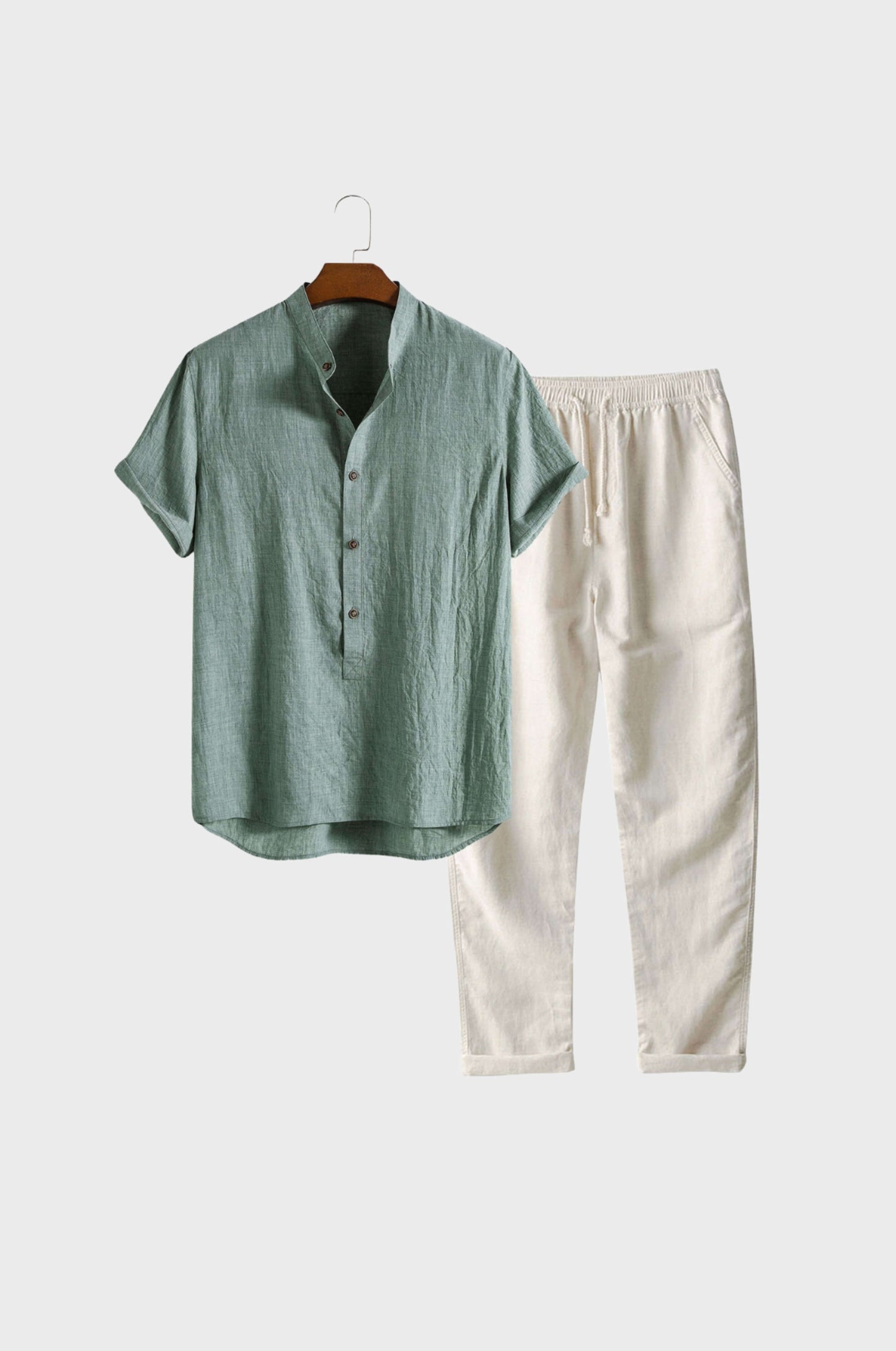 Max Mens Linen Set Breathable Lightweight Summer Essential With Modern Design For Men