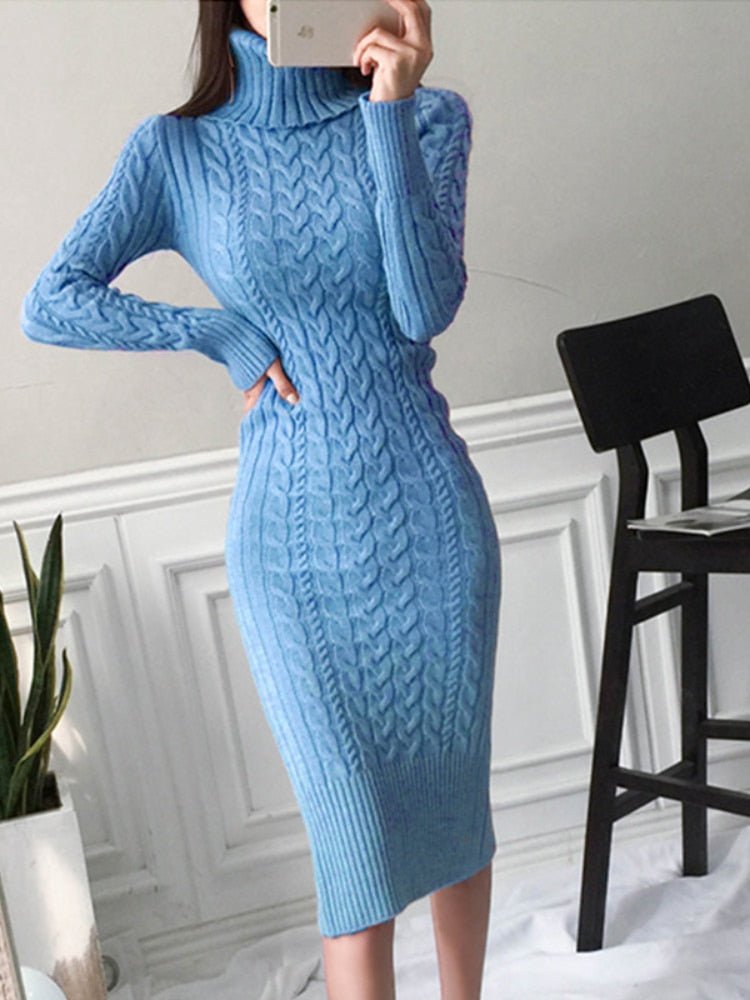 Women’s Stylish Knitted Jumper Dress | Fitted