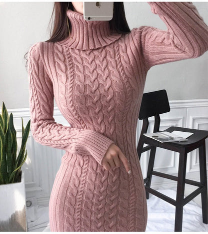 Women’s Stylish Knitted Jumper Dress | Fitted