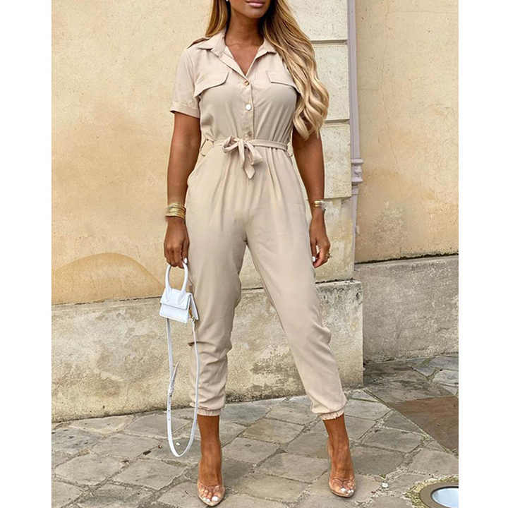 Lira Tailored Jumpsuit For Women Elegant Comfort Versatile From Office To Evening