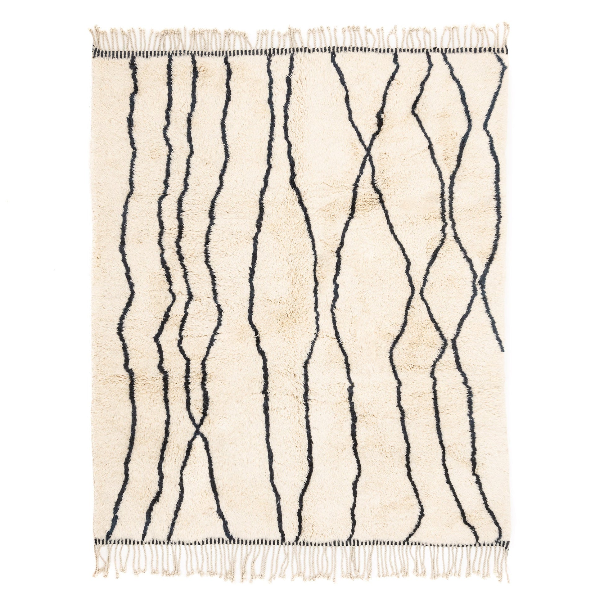 Paths - Luxury Shag Moroccan Rug - TrendAura