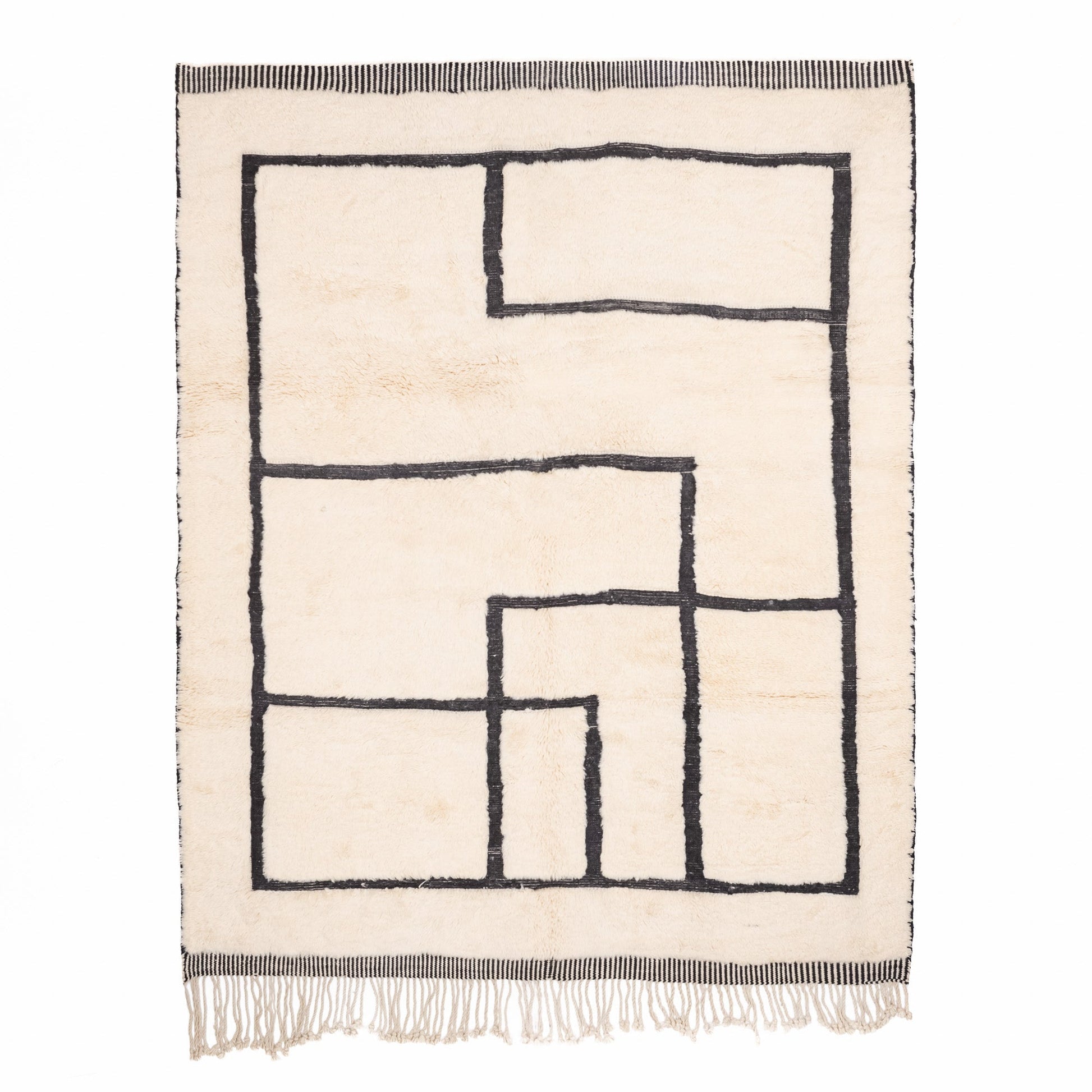 Unbalanced Ratio - Luxury Shag Moroccan Rug - TrendAura