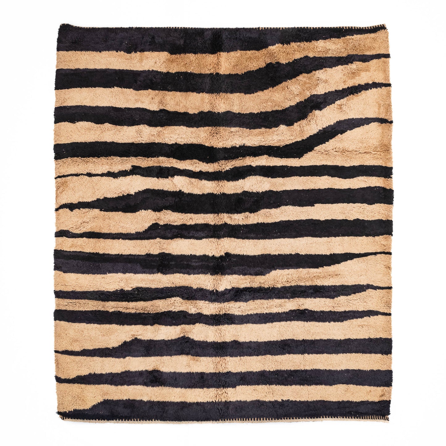 Wild Stripes - Luxury Shag Moroccan Rug - TrendAura