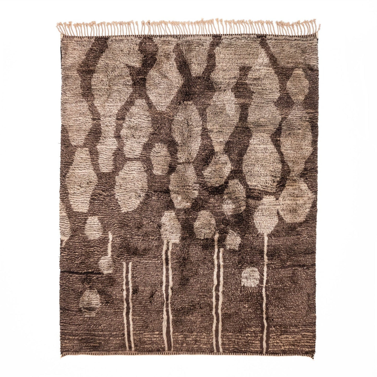 Mocha Melody - Luxury Shag Moroccan Rug - TrendAura