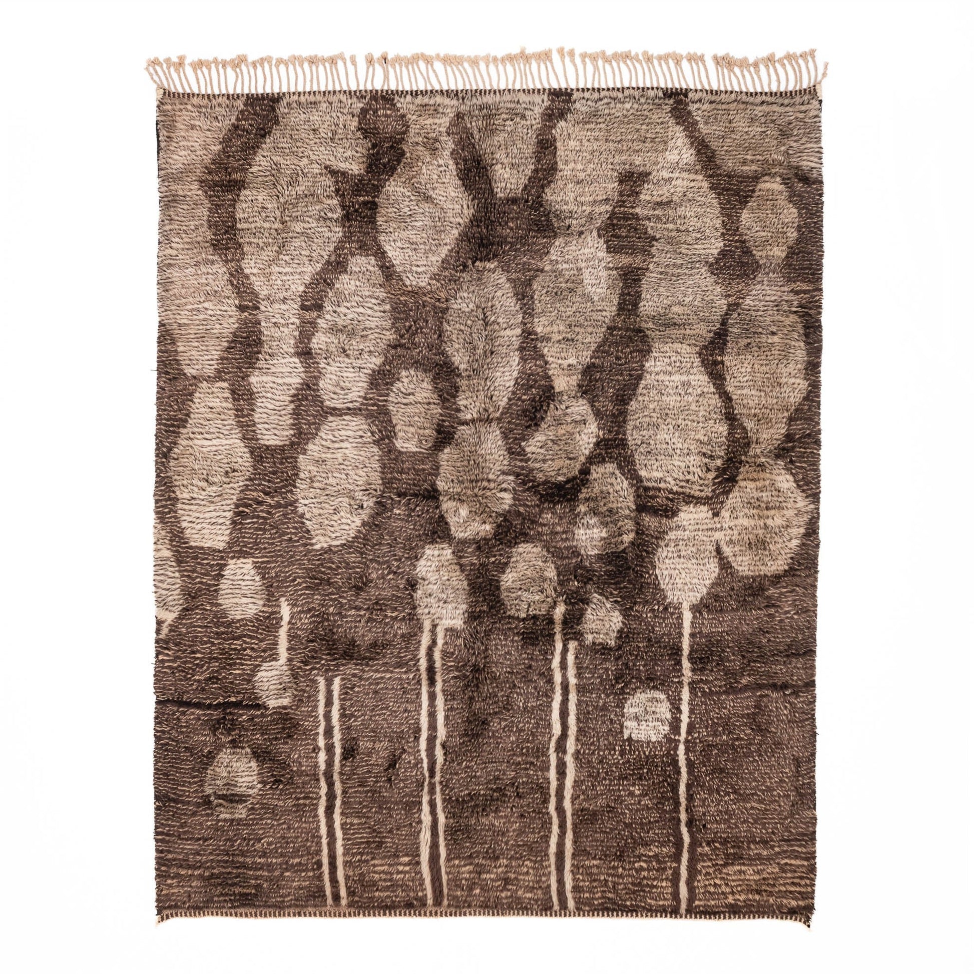 Mocha Melody - Luxury Shag Moroccan Rug - TrendAura