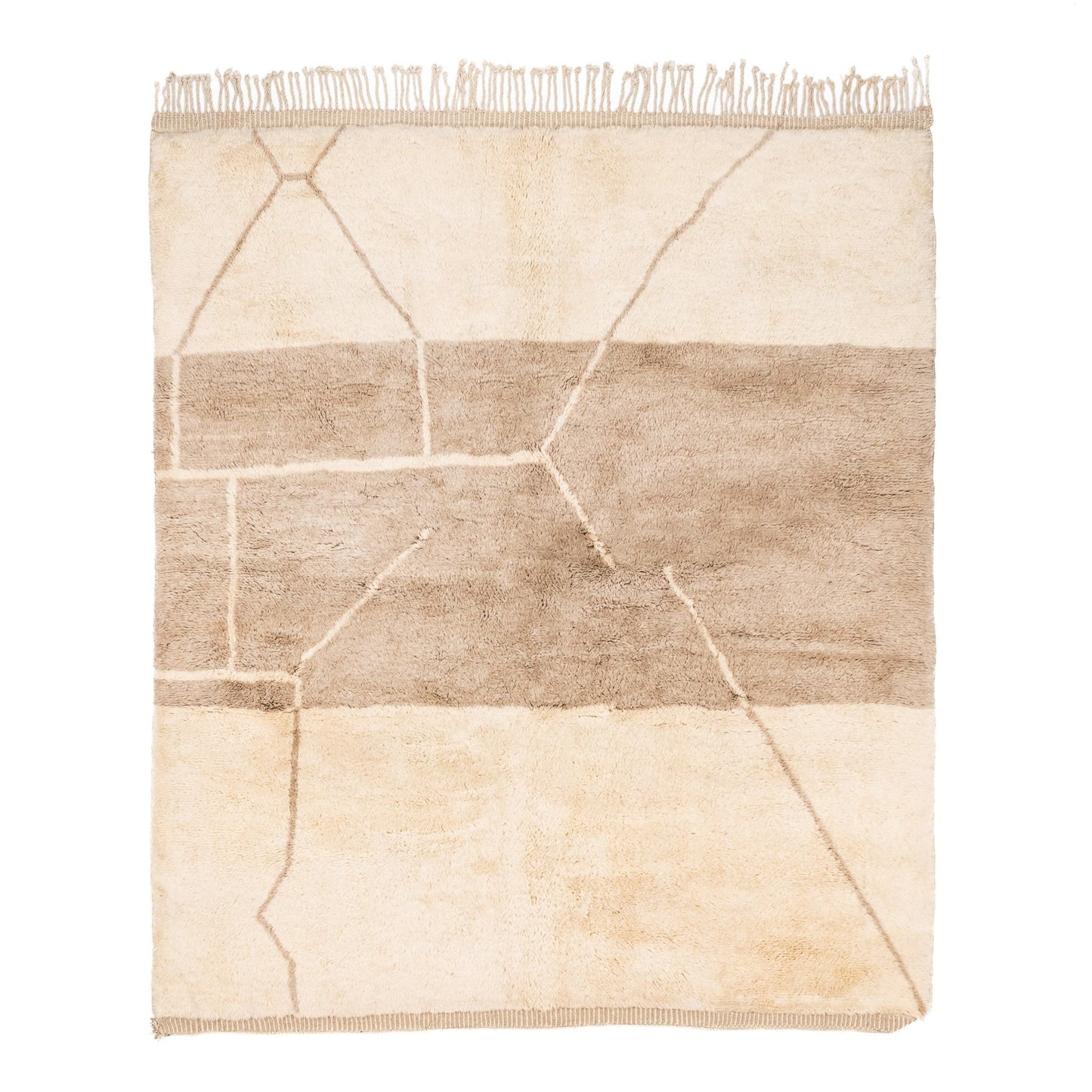 Pale Elegance - Luxury Shag Moroccan Rug - TrendAura