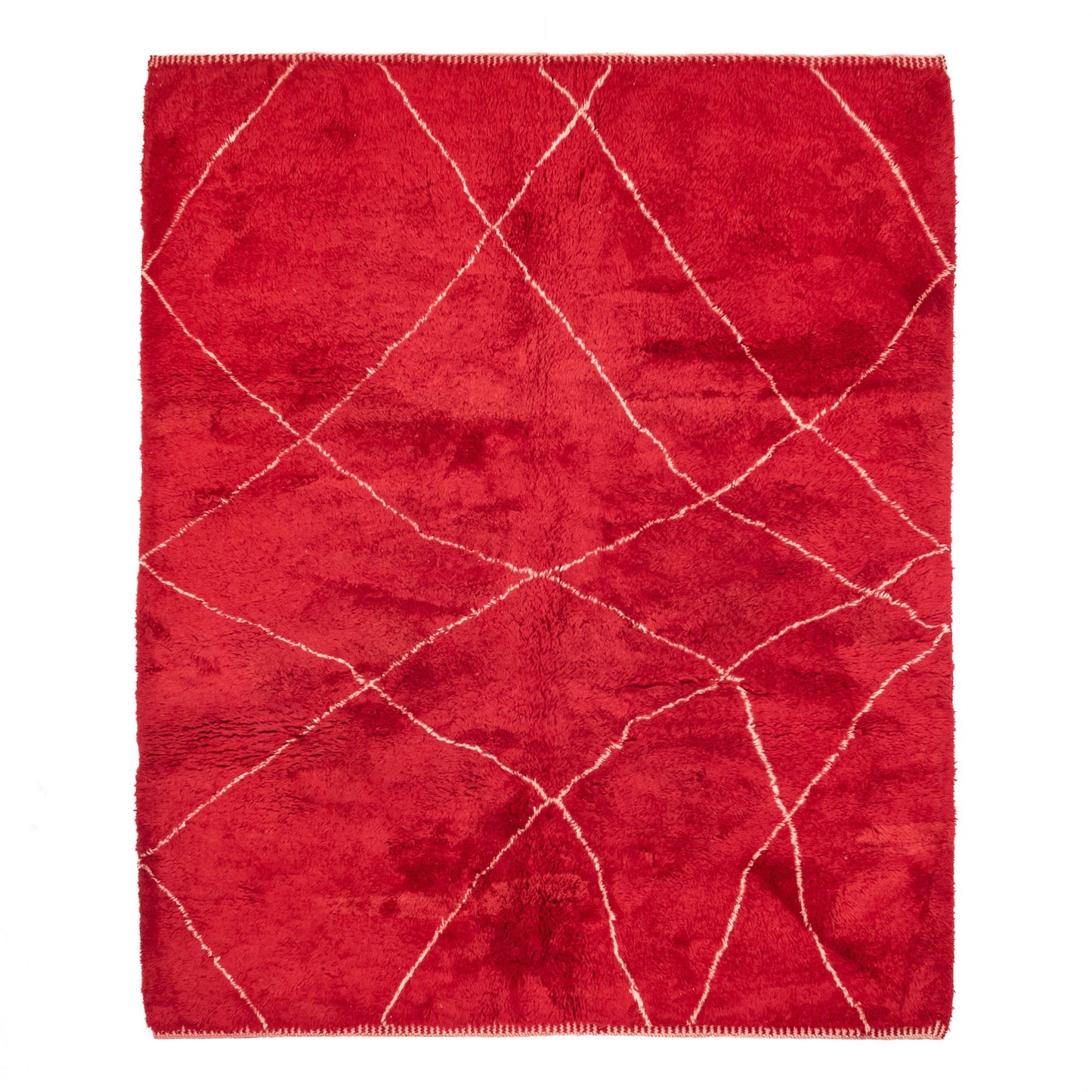 Ruby Rhapsody - Luxury Shag Moroccan Rug - TrendAura