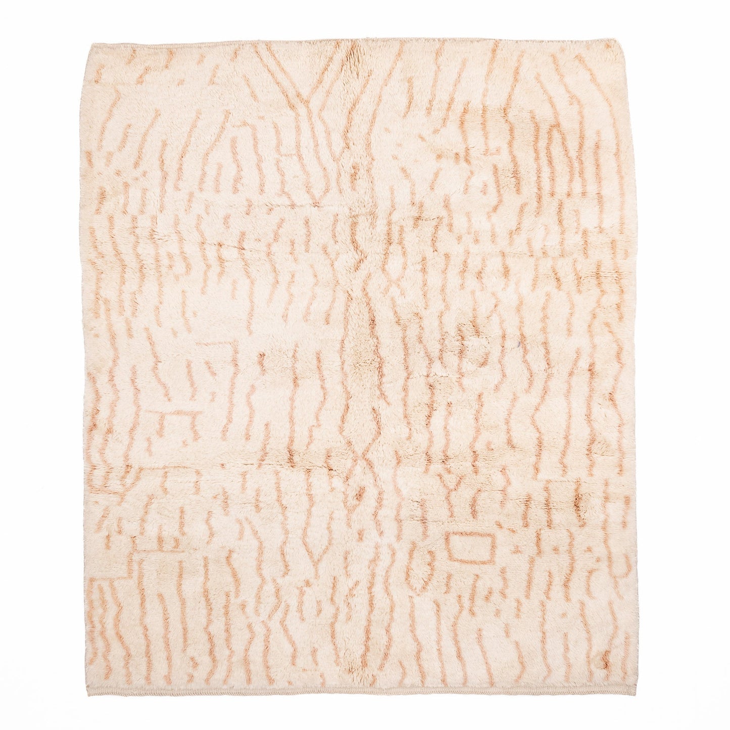 Sandscribe Elegance - Luxury Shag Moroccan Rug - TrendAura