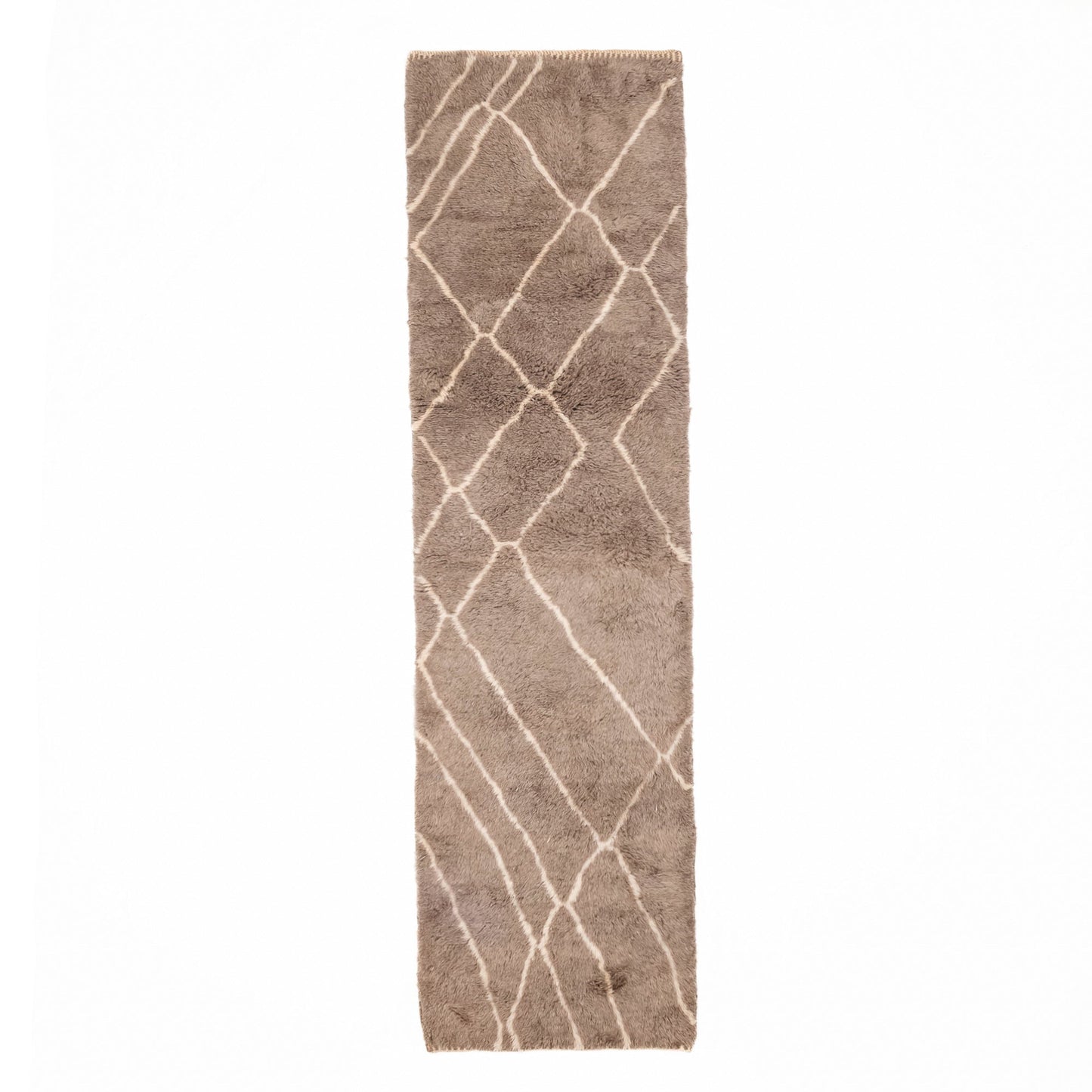 Earthy Pathways - Luxury Shag Moroccan Runner Rug - TrendAura