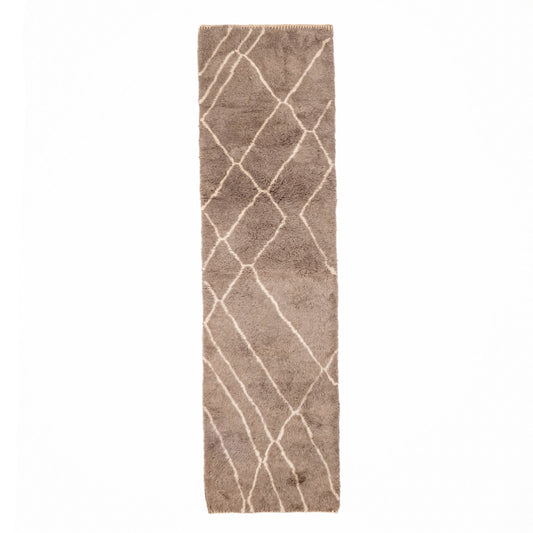 Earthy Pathways - Luxury Shag Moroccan Runner Rug - TrendAura