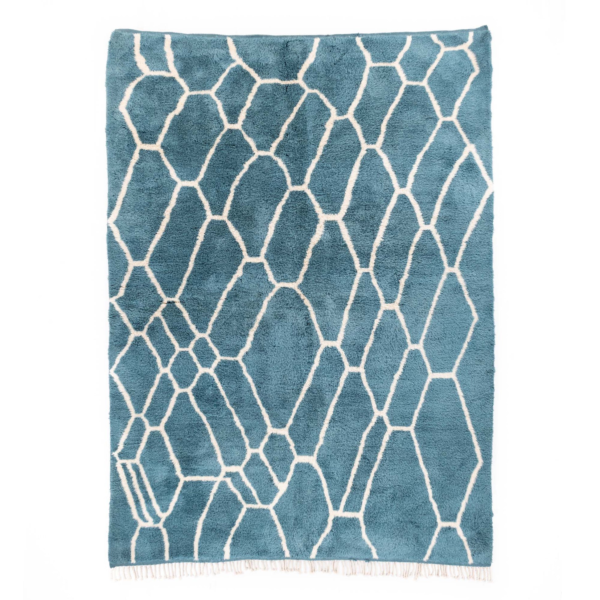 Ocean Mosaic - Luxury Shag Moroccan Rug - TrendAura