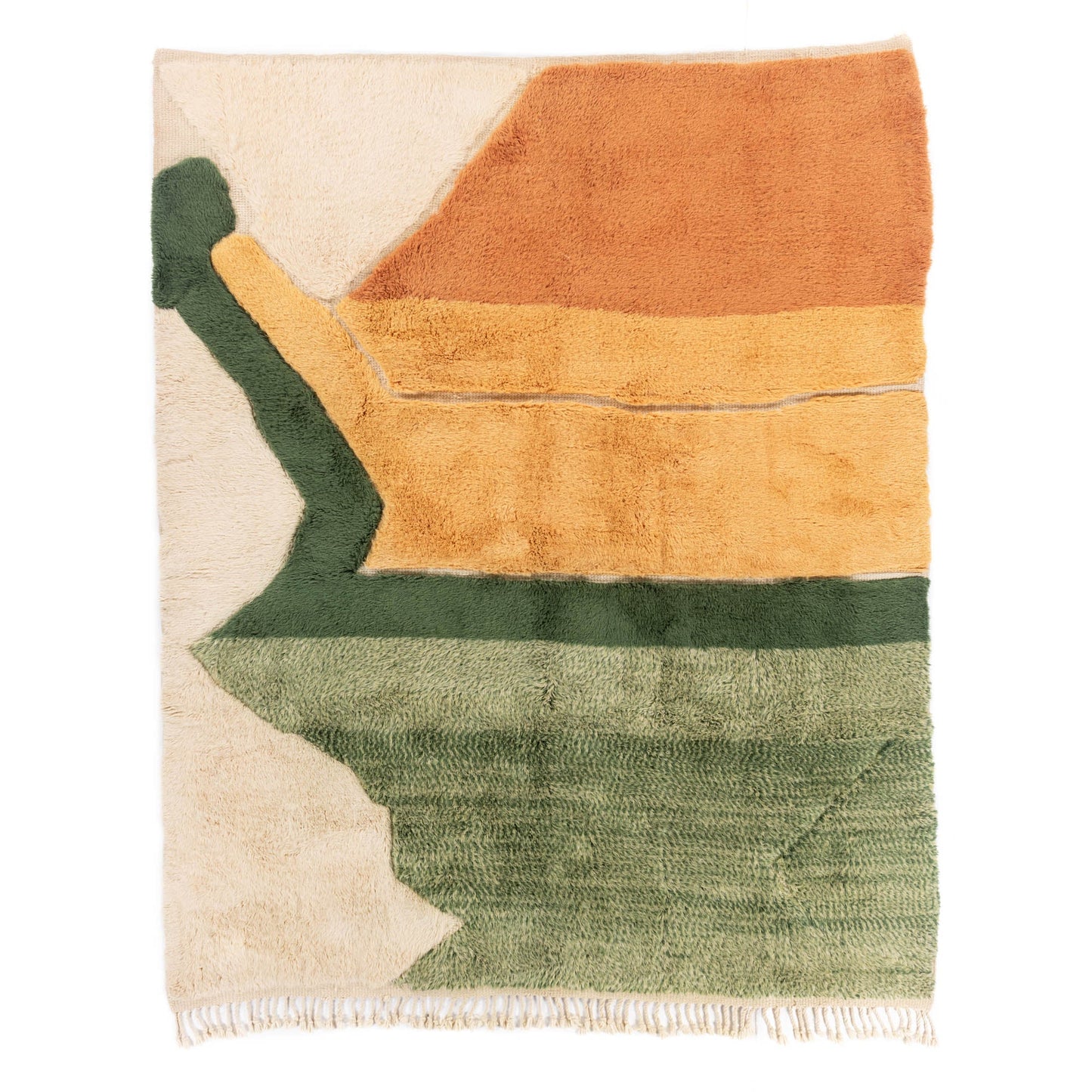 Verdant Dune - Luxury Shag Moroccan Rug - TrendAura