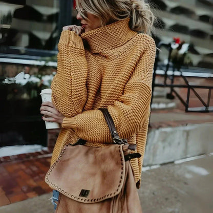 Macy Oversized Turtleneck Knit Sweater