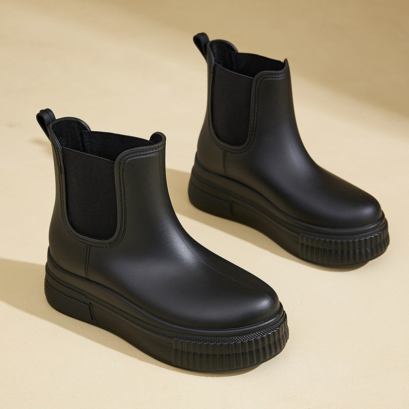 Women's Waterproof Rain Boots with Slip-Resistant Sole and Adjustable Fit