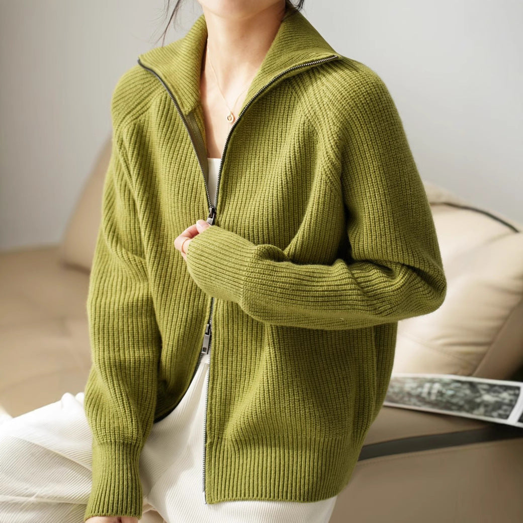 Sophie Cashmere Zip Sweater For Women Luxury Softness And Everyday Comfort Warmth