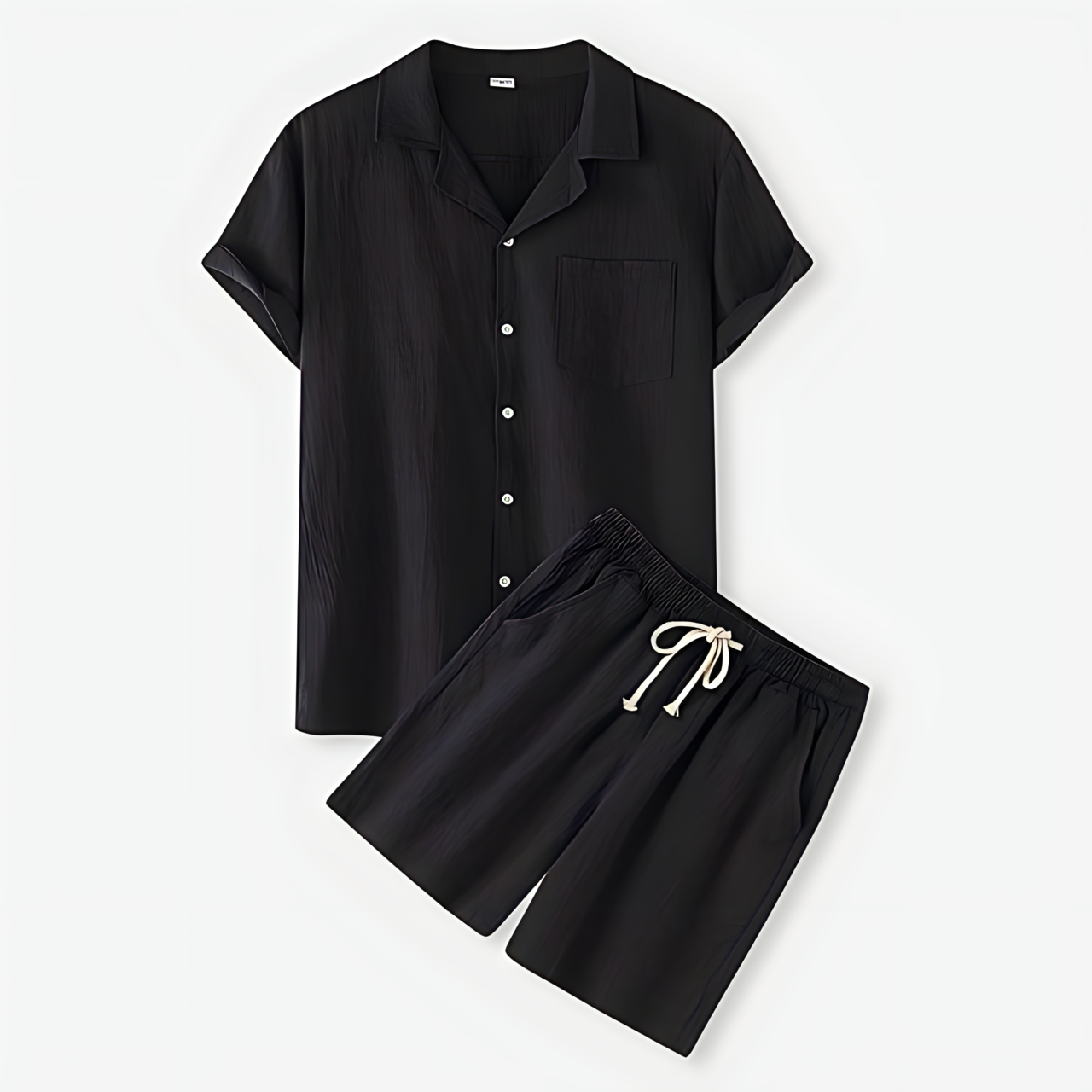Max Men's Short Sleeve Shirt And Shorts Set Breathable Lightweight Comfort For Everyday