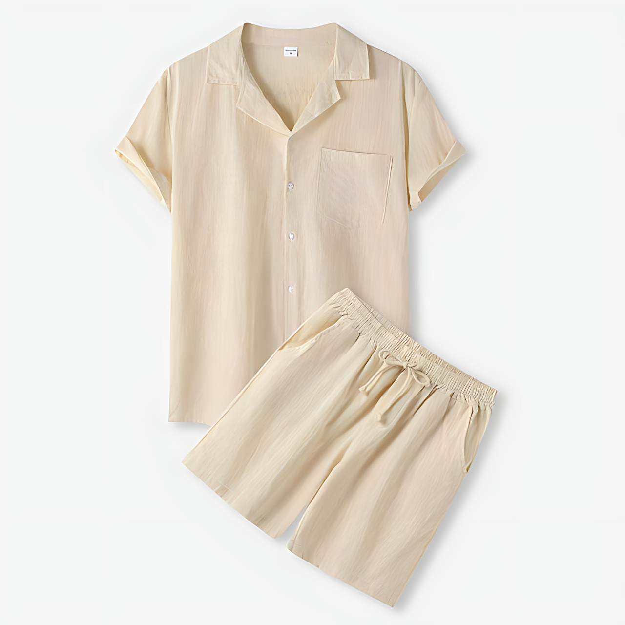 Max Men's Short Sleeve Shirt And Shorts Set Breathable Lightweight Comfort For Everyday