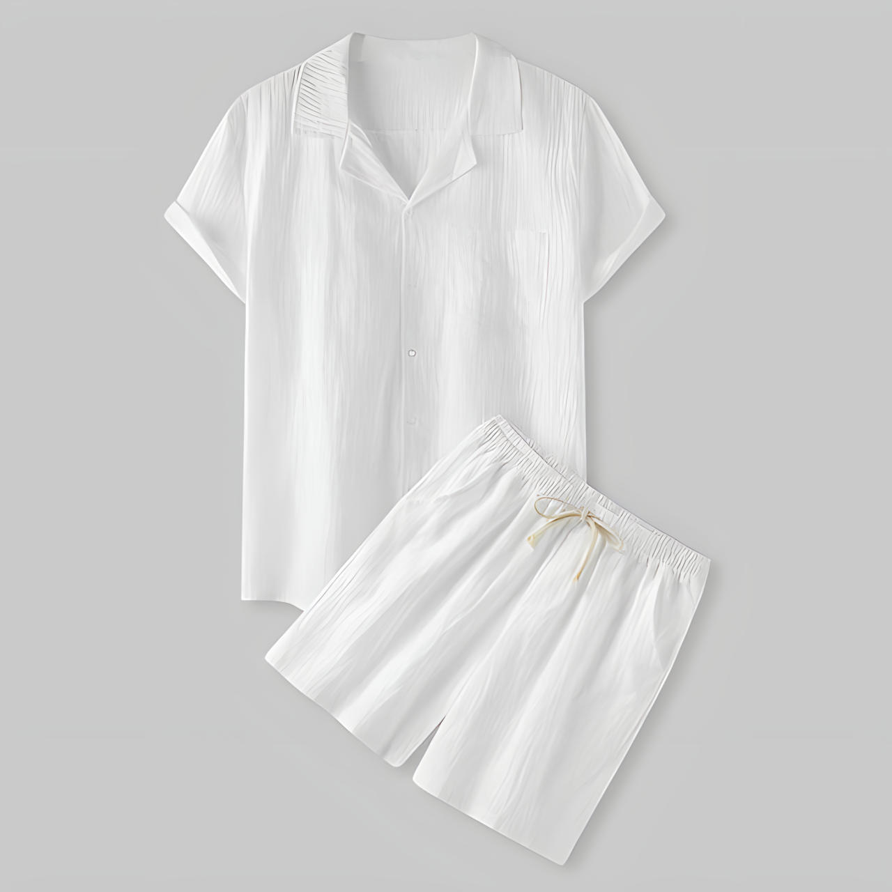 Max Men's Short Sleeve Shirt And Shorts Set Breathable Lightweight Comfort For Everyday