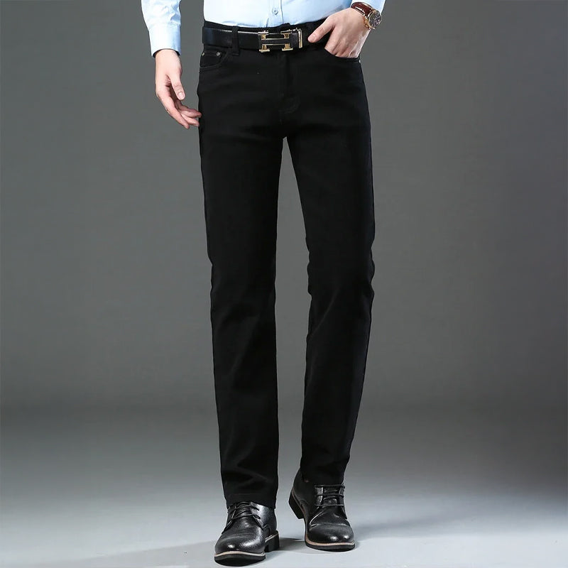 Men's Tapered Trousers Cotton Blend Five Pockets Full Length Tailored Look Nordisk Flair