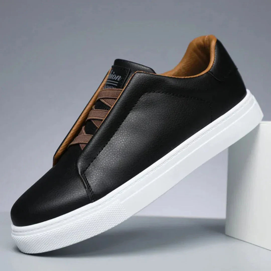 Marco Luxe Leather Sneakers For Men Minimalist Design Premium Feel All Day Comfort Waylynn