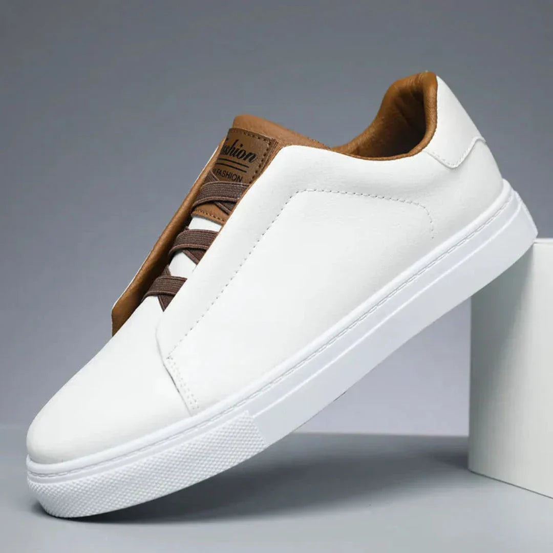 Marco Luxe Leather Sneakers For Men Minimalist Design Premium Feel All Day Comfort Waylynn