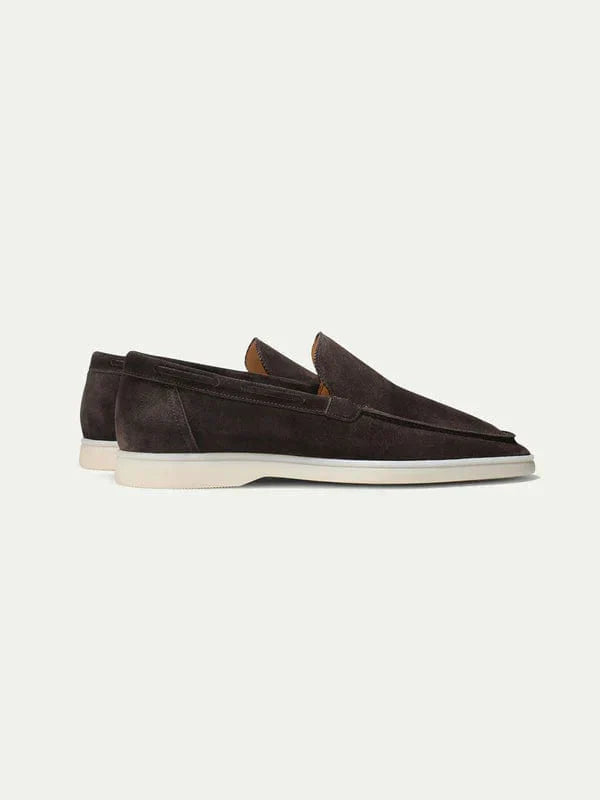 Loafer No 6 Premium Dark Brown Suede Mens Loafers Handcrafted Soft Texture Versatile Smart Casual Elegance