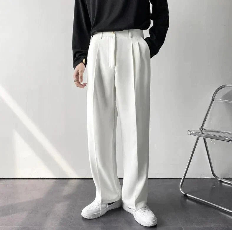 Old Money Men's Wide Leg Pants Timeless Silhouette With Structured Comfort For Men Winter Ready