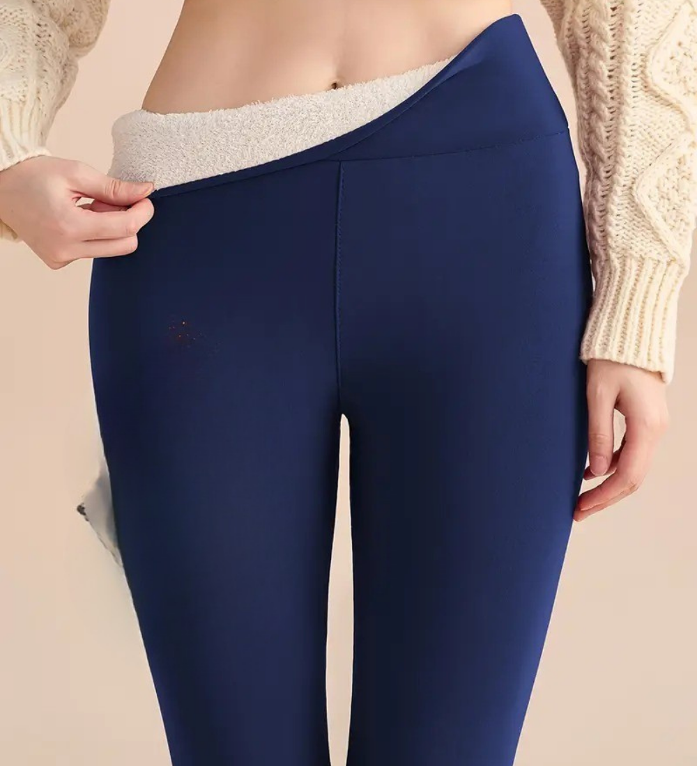 Women’s Leggings - Stretch Blend - High Waist - Full Length - Plush Lined