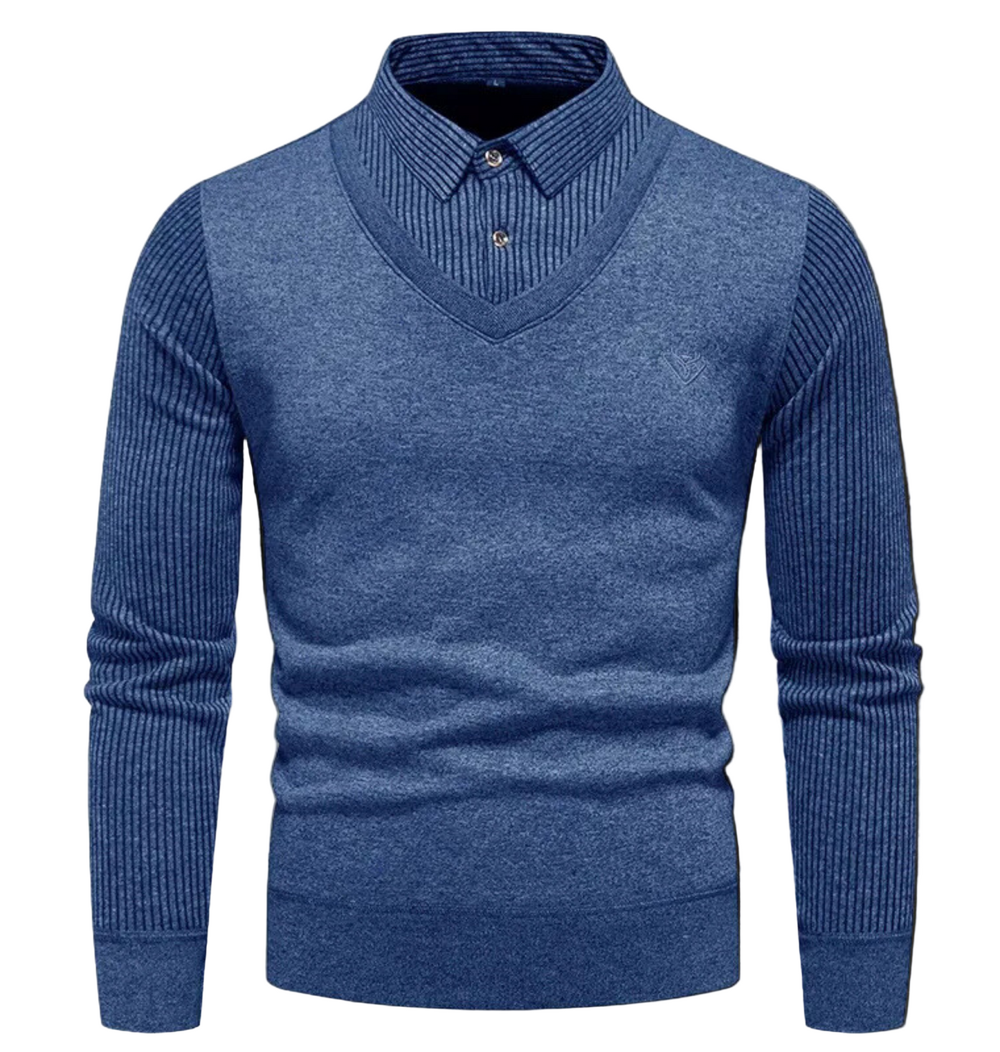 Men's Fine Gauge Knit Pullover Sweater With Slim Fit V Neck And Ribbed Sleeves For Modern Wardrobe