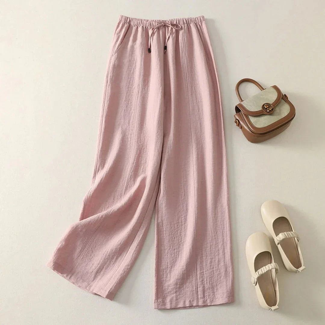 Marion Drawstring Fit Linen Pants