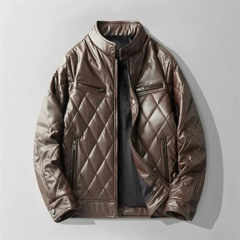 Mark Quilted Faux Leather Jacket