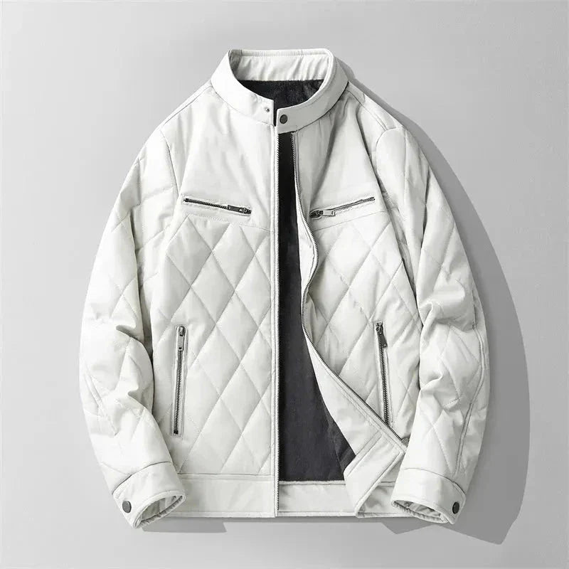 Mark Quilted Faux Leather Jacket