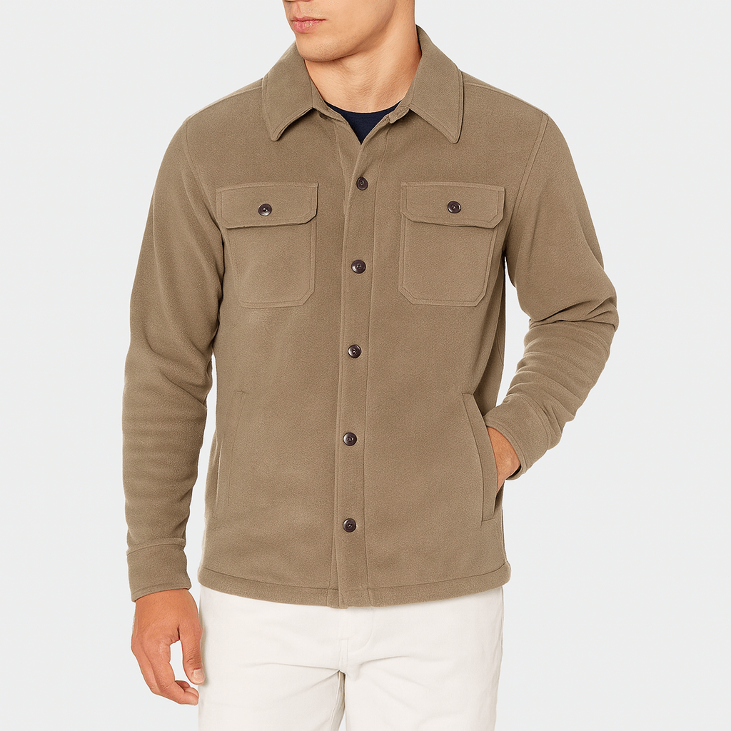 Tailored Jacket With Turn Down Collar And Multiple Pockets For Professionals And Everyday Office Wear