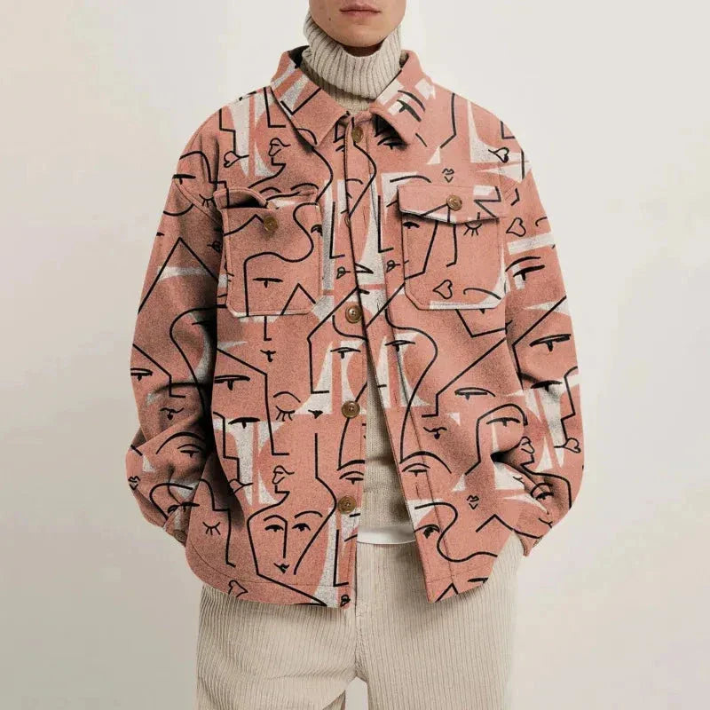 Mateo Abstract Lapel Jacket