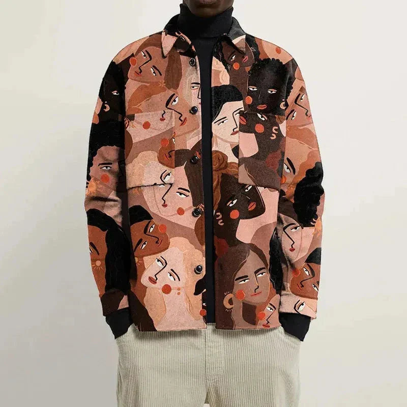 Mateo Abstract Lapel Jacket