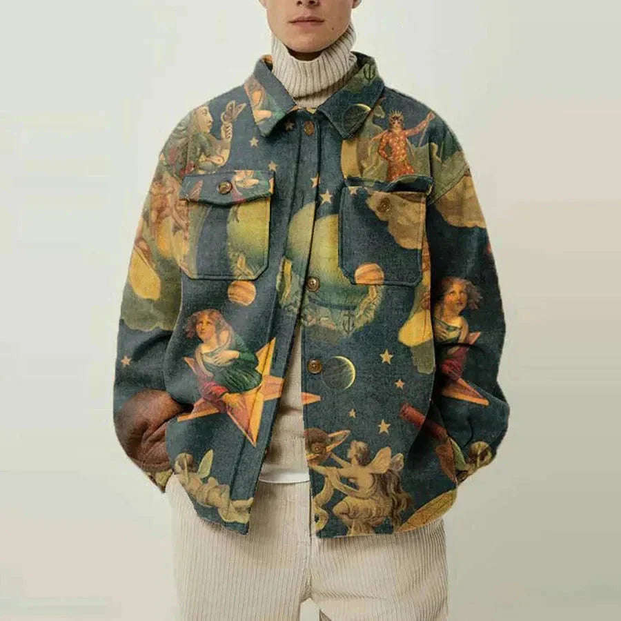 Mateo Abstract Lapel Jacket