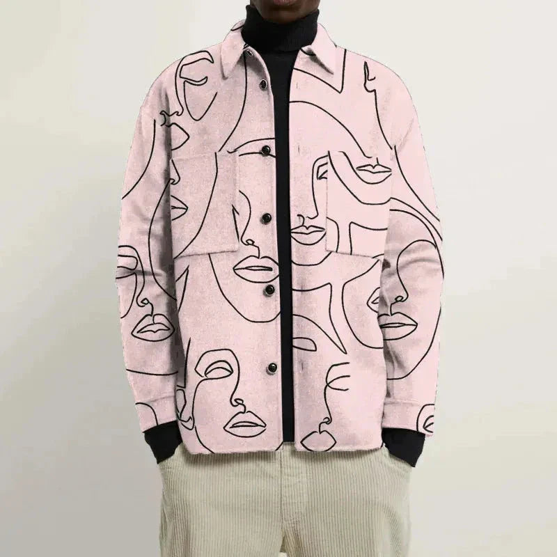 Mateo Abstract Lapel Jacket