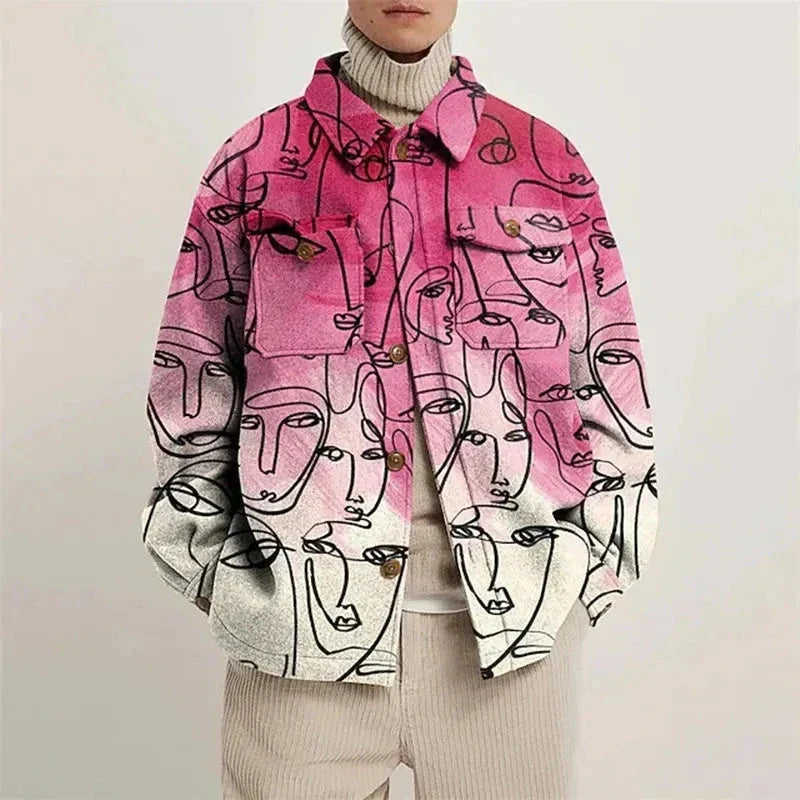 Mateo Abstract Lapel Jacket